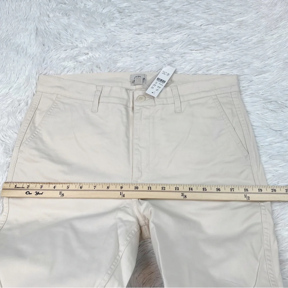 J Crew New high rise Vintage slim-straight stretch chino pant Mountain white